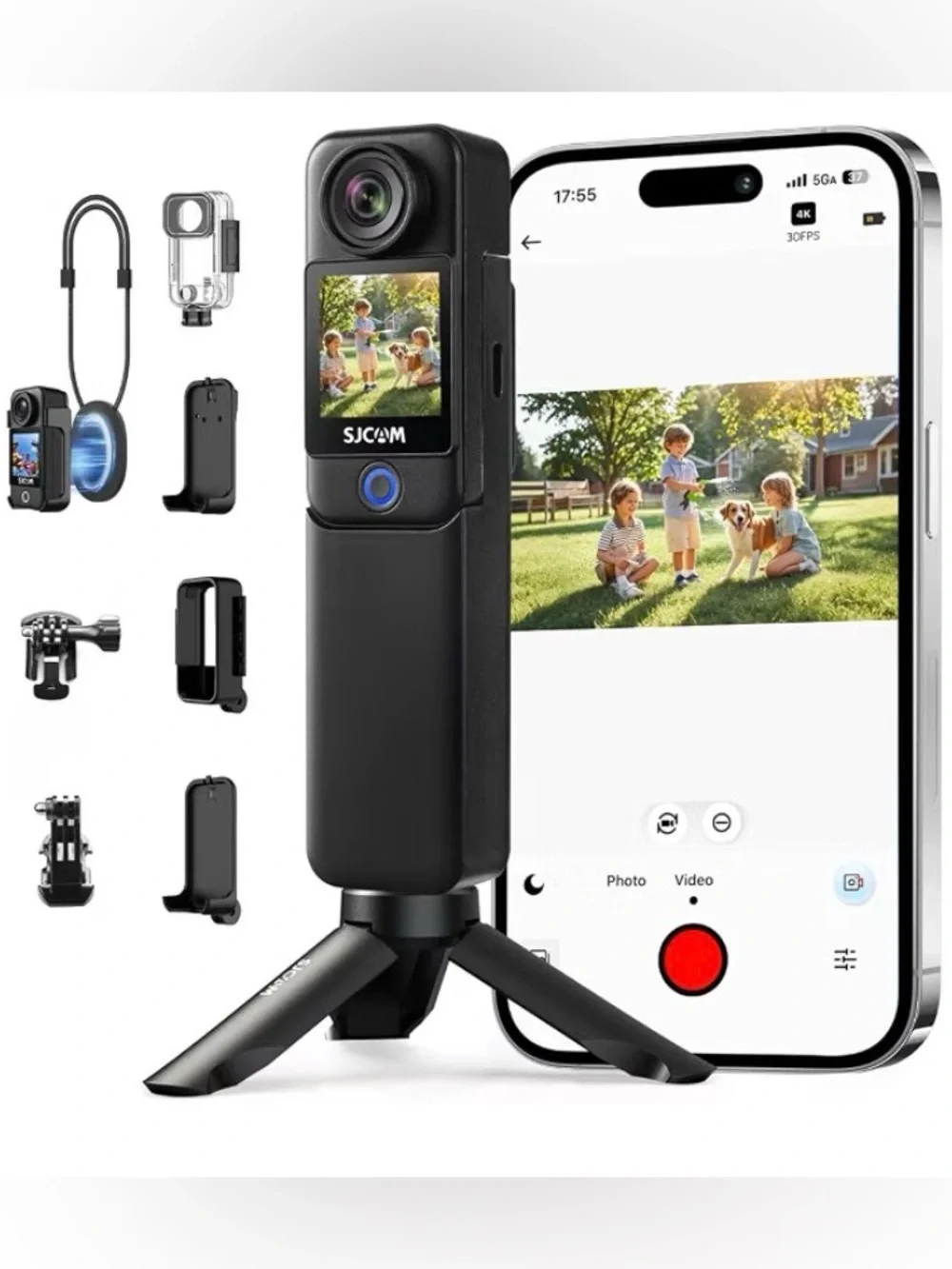 C300 Action Camera (Black) - Dual Touch Screen